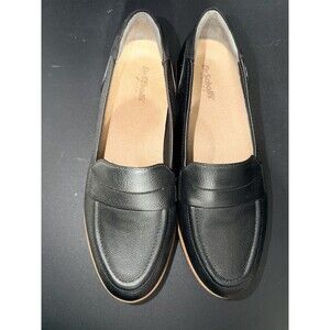 Dr Scholls Shoes Womens Size 8 Black Slip On Loafer Comfort Flats Leather